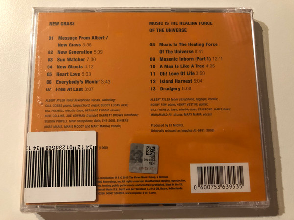 Albert Ayler – New Grass; Music Is The Healing Force Of The Universe / Impulse! 2-On-1 / Impulse! Audio CD 2015 / 06007 5363953