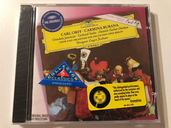 Carl Orff: Carmina Burana - Gundula Janowitz, Gerhard Stolze, Dietrich Fischer-Dieskau, Chor Und Orchester Der Deutschen Oper Berlin, Dirigent: Eugen Jochum / Deutsche Grammophon Audio CD Stereo / 447 437-2