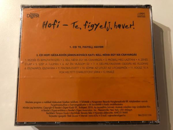 Hofi - Te, figyelj, haver! / Reader's Digest 2x Audio CD 2010 / RM-CD10113-1-2 