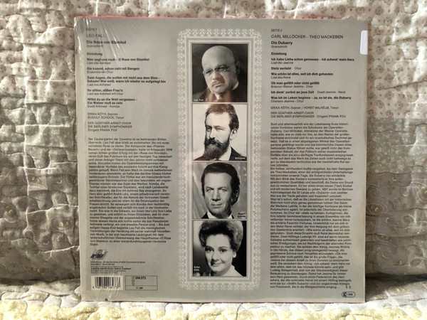 Carl Millöcker - Die Dubarry; Leo Fall - Die Rose Von Stambul - Erika Köth, Rudolf Schock / Ich Schenk' Mein Herz; Ich Denk' Zurück An Die Zeit; Ja, So Ist Sie, Die Dubarry / Ariola LP / 206 273
