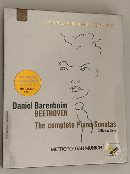 Complete Piano Sonatas Nos 1-32 3 Blu-ray DVD Set/ METROPOLITAN MUNICH / Daniel Barenboim / Recorded at Palais Lobkowitz. Palais Rasumowsky / Palais Kinsky and Schloss Hetzendorf, Vienna 1983-84 / Blu-ray (880242664242)