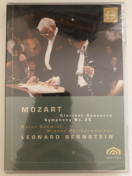 Mozart Clarinet Concerto - Symphony No. 25  Peter Schmidl clarinet  Wiener Philharmoniker  Conductor Leonard Bernstein  Recorded at the Konzerthaus, Vienna, 1-2 September 1987 & at the Grosser Musikvereinsaat, Vienna, 1-4 October 1988  DVD (880242720887)
