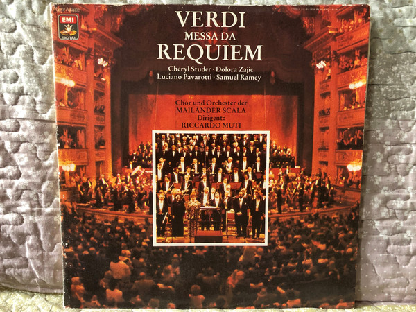 Verdi: Messa Da Requiem - Cheryl Studer, Dolora Zajic, Luciano Pavarotti, Samuel Ramey, Chor Und Orchester Der Mailänder Scala, Dirigent: Riccardo Muti / ETERNA 2x LP Stereo 1987 / 7 29 289-290