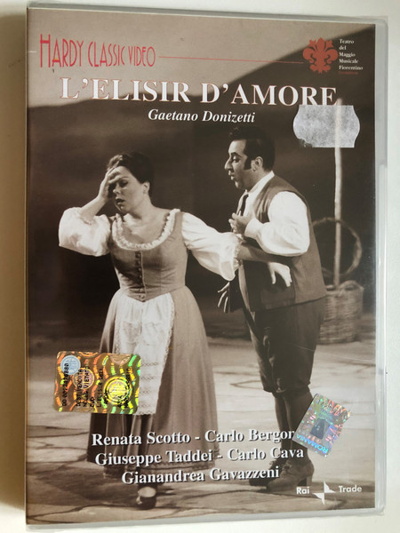 Gaetano Donizetti - L'Elisir d'Amore  Bergonzi, Scotto, Taddei, Gavazzeni, Cava  Rai Trade  Hardy Classic Video DVD (8018783040146)