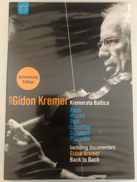 Gidon Kremer - Kremerata Baltica 3 DVD Set  DVD 1 Franz Schubert String Quintet in C major  DVD 2 W. A. Mozart Sinfonia concertante ■ Serenata notturna  DVD 3 J. S. Bach The Partitas for violin solo BWV 1002 ■ 1004 • 1006  DVD (880242594082)