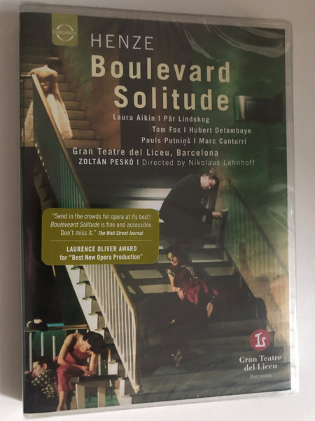 Henze - Boulevard Solitude  Symphony Orchestra Of The Gran Teatre Del Liceu De Barcelona  Cor De Cambra Del Palau De La Música Catalana  Conductor Zoltán Peskó  Directed By Nikolaus Lehnhoff  DVD (880242563563)