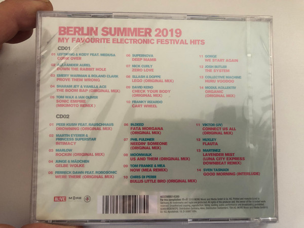 Berlin Summer 2019 - My Favourite Electronic Festival Hits / Modul Kolektiv, Martin Eyerer & Princess Superstar Collective, Machine Junge & Madchen, Phil Fuldner, Robosonic / MORE Music And Media 2x Audio CD 2019 / 4032989514380