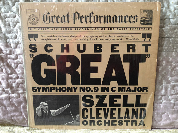 Schubert: "Great" Symphony No. 9 in C Major - Szell, Cleveland Orchestra / CBS LP 1981 / 37239