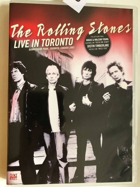 The Rolling Stones - Live In Toronto  RECORDED LIVE AT DOWNSVIEW PARK, TORONTO, CANADA JULY 30, 2003  SPECIAL GUESTS ANGUS & MALCOM YOUNG GUITARS ON ROCK ME BABY  DVD