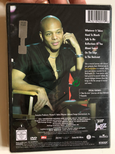 Mark Whitfield & JK - Soul Conversation / Virtuoso jazz guitarists Mark Whitfield and JK / Recorded live in Washington, D.C. / SPECIAL FEATURES: "Meet the Artist" (Interview with Mark Whitfield) / DVD (743218405792)