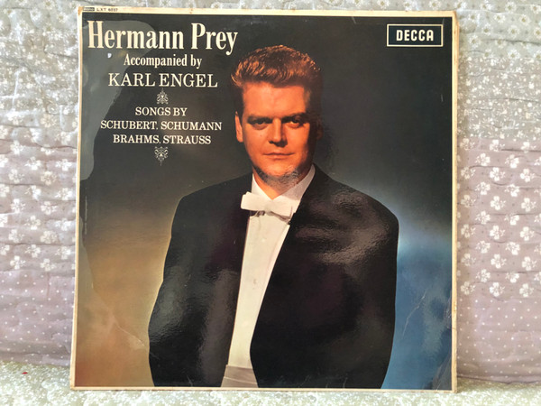 Hermann Prey, Accompanied by Karl Engel – Songs By Schubert, Schumann, Brahms, Strauss / Decca LP Mono 1962 / LXT 6037
