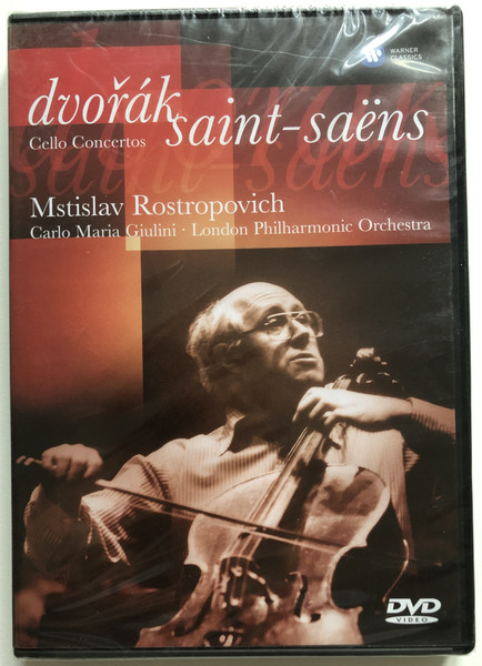 Dvořák saint-saëns  Cello Concertos  Mstislav Rostropovich  Carlo Maria Giulini· London Philharmonic Orchestra  WARNER CLASSICS  DVD Video (094635823196)