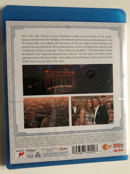 Jonas Kaufmann: Mein Wien / "THE WORLD'S GREATEST TENOR" / A CONCERT FILM AND DOCUMENTARY / PKF-PRAGUE PHILHARMONIA - JOCHEN RIEDER / Blu-Ray (194397340297)