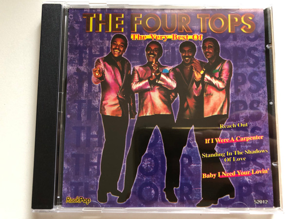 The Four Tops: The Very Best Of - Reach Out; If I Were A Carpenter; Standing In The Shadows Of Love; Baby I Need Your Lovin' / Heritage Entertainment, Inc. Audio CD / 52012