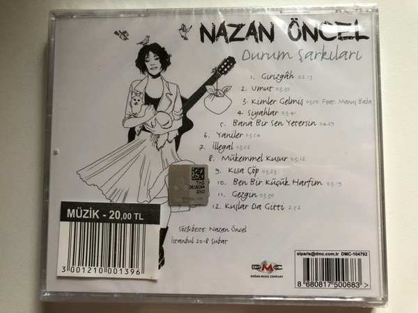 Nazan Öncel – Durum Şarkıları / Doğan Music Company Audio CD 2018 / DMC-104792