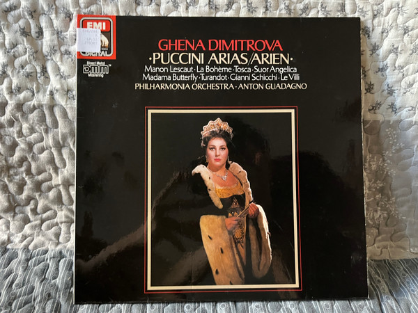 Ghena Dimitrova: Puccini Arias - Manon Lescaut; La Bohème; Tosca; Suor Angelica; Madama Butterfly; Turandot; Gianni Schicci; Le Villi / Philharmonia Orchestra, Anton Guadagno / His Master's Voice LP Stereo 1986 / EL 27 0387 1