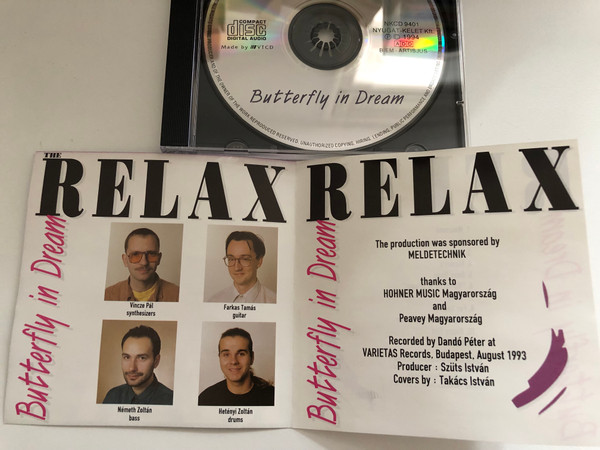 Relax – Butterfly In Dream / Varietas Records Audio CD 1994 / NKCD 9401 / Relax Jazz-Rock Group