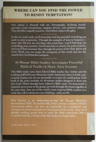HOW CAN A MAN CONTROL HIS THOUGHTS, DESIRES, AND PASSIONS - BOB VEREEN  40-Minute Bible Studies  WaterBrook Press, 2004  Paperback (9781578569083)