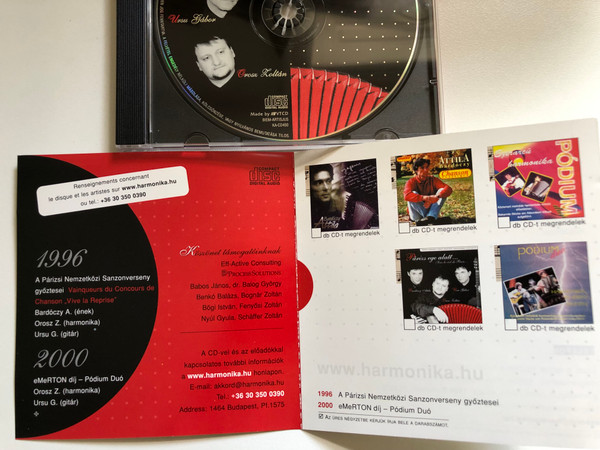 Párizs Ege Alatt... Sous Le Ciel De Paris - Bardóczy Attila, Orosz Zoltán, Ursu Gábor / Kadencia Kft. Audio CD 2002 / KA-CD 450