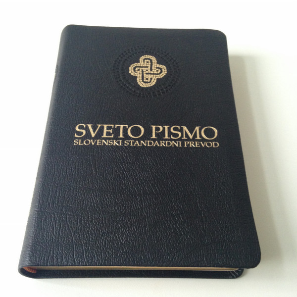 Slovenian Luxury Leather Bible - Slovenian Standard Version / Sveto pismo / Leather Bound, Golden Edges, Thumb Index