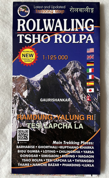 ROLWALING TSHO ROLPA  1125 000  GAURISHANKAR  RAMPUNG, YALUNG RI  TESI LAPCHA LA  Latest and Updated Trekking Map  रोलवालीङ्ग  Nepal Map Publisher Pvt. Ltd. (9789937810968)