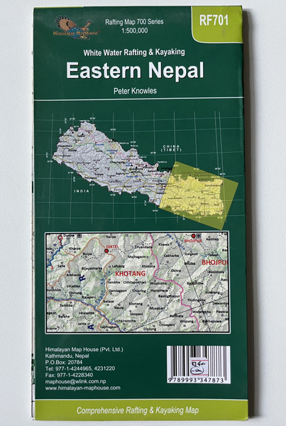 White Water Rafting & Kayaking Eastern Nepal  Peter Knowles  Rafting Map 700 Series 1500,000  Comprehensive Rafting & Kayaking Map  RF701  Himalayan Map House (9789993347873)