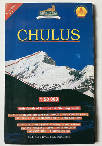 CHULUS  150 000  With details of Approach & Climbing routes  NEPA MAPS FOR EASY AND ADVANTURE TREKS AND CLIMBS  Himalayan MapHouse (9993323969)