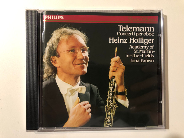 Telemann: Concerti Per Oboe - Heinz Holliger, Academy Of St. Martin-in-the-Fields, Iona Brown / Philips Audio CD / 412 879-2