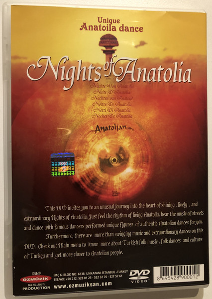 Nights Anatolia  UNIQUE ANATOLIA DANCE  Turkish Folklore Show  ÖZMÜZİK  DVD VIDEO (8695428900012)