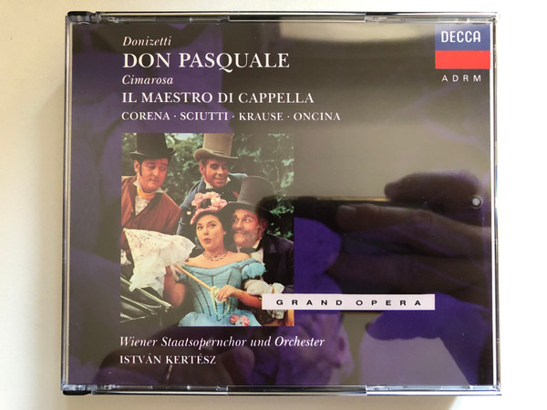 Donizetti - Don Pasquale; Cimarosa: Il Maestro Di Cappella / Corena, Sciutti, Krause, Oncina, Wiener Staatsopernchor Und Orchester, István Kertész / Grand Opera / Decca 2x Audio CD 1991 / 433 036-2