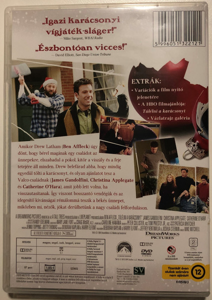 TÚLÉLM A KARÁCSONYT  Surviving Christmas Hungarian Edition  Multiple Audio Options  Cast Ben Affleck, James Gandolfini, Christina Applegate, Catherine O'Hara  DVD Video (5996051322121)