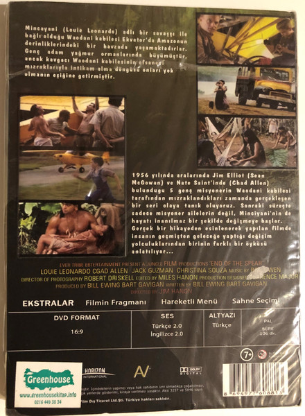 MIZRAKLARIN SONU - END of the SPEAR  Gerçek Bir Hikaye... Farklı Bir Dünya...  DVD Video (8694977608813)