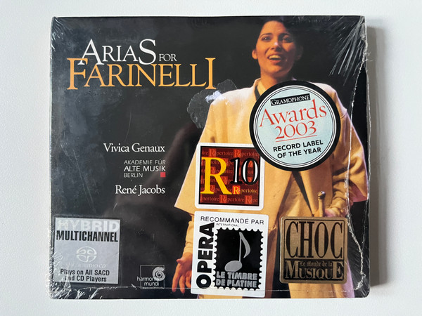 Arias For Farinelli - Vivica Genaux, Akademie Für Alte Musik Berlin, René Jacobs / Harmonia Mundi Hybrid Disc 2003 / HMC 801778