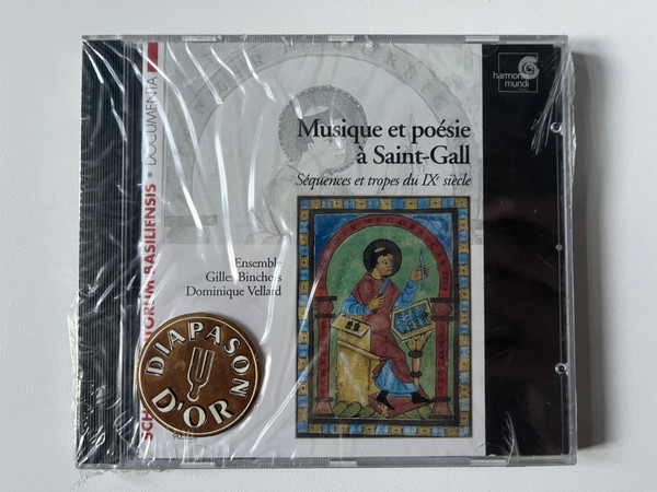 Musique Et Poésie À Saint-Gall: Sequences et tropes du IX siecle - Ensemble Gilles Binchois, Dominique Vellard / Schola Cantorum Basiliensis Documenta / Harmonia Mundi Audio CD 1997 / HMC 905239