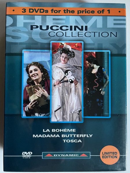 Puccini Collection: La Bohème - Madama Butterfly - Tosca / 3 DVDs for the price of 1 / Puccini Festival Foundation / Orchestra and Chorus of the Puccini Festival / Placido Domingo, Antonia Cifrone, Stefano Secco, Giorgio Surian / DVD (8007144336844)