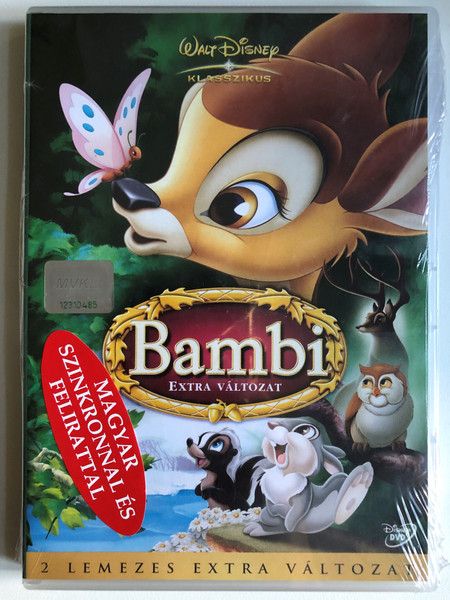 Bambi - EXTRA VÁLTOZAT / 2 LEMEZES EXTRA VÁLTOZA / MAGYAR SZINKRONNAL ÉS FELIRATTAL / WALT DISNEY KLASSZIKUS / DVD Video