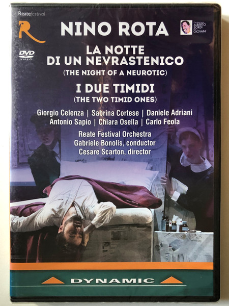 Rota: La notte di un nevrastenico; I due timidi (THE NIGHT OF A NEURASTHENIC) / Drama buffo in one act - Libretto by Riccardo Bacchelli / Reate Festival Orchestra Conductor: Gabriele Bonolis / Recorded at: Teatro Flavio Vespasiano, Rieti / DVD