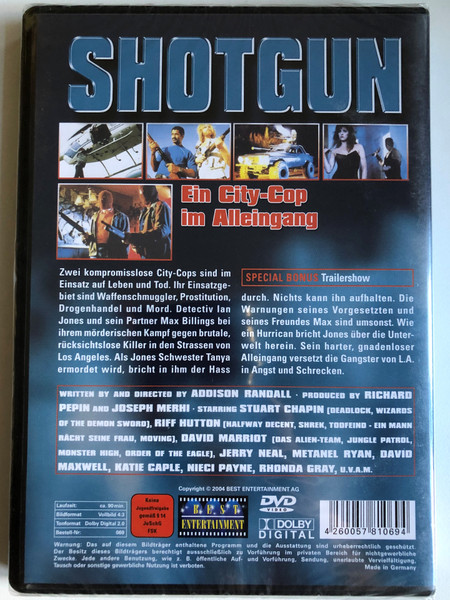 SHOTGUN  Ein SHOTGUN City-Cop-im Alleingang  STUART CHAPIN, DAVID MARRIOT, RIFF HUTTON  DVD VIDEO (4260057810694)