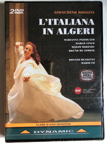 Rossini: L'Italiana in Algeri 2 DVD Set / Playful drama for music in two acts - Libretto by ANGELO ANELLI / ORCHESTRA OF THE MUNICIPAL THEATER OF BOLOGNA Conductor: Donato Renzetti / PRAGUE CHAMBER CHOIR Chorus Master: LUBOMÍR MÁTL / DVD (8007144335267)