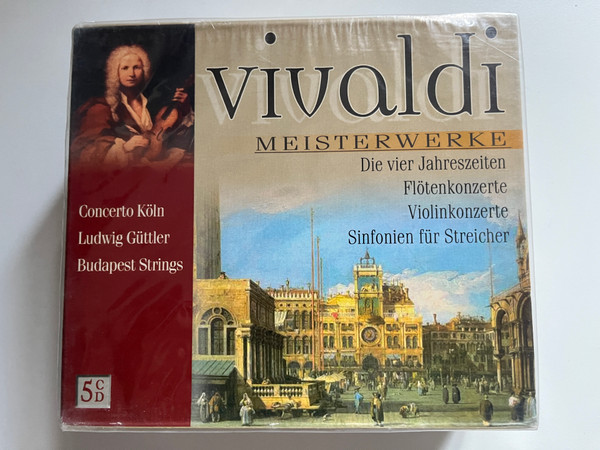 Vivaldi: Meisterwerke - Die vier Jahreszeiten; Flotenkonzerte; Violinkonzerte; Sinfonien fur Streicher / Concerto Koln, Ludwig Guttler, Budapest Strings / Capriccio 5x Audio CD, Box Set 2004 / 49 397