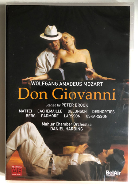 Mozart - Don Giovanni / Playful drama in two acts Libretto by LORENZO DA PONTE / Mahler Chamber Orchestra / Conductor DANIEL HARDING / A production of Festival d'Aix-en-Provence Piccolo Teatro di Milano / BONUS: Interview with Peter Brook / DVD (3760115302105)