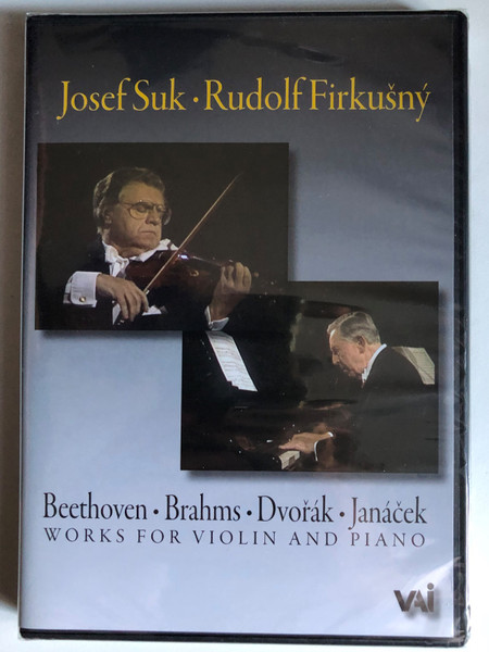 Josef Suk/Rudolf Firkusny: Works for Violin and Piano / Josef Suk, violin Rudolf Firkušný, piano / RECORDED LIVE IN DVOŘÁK HALL, RUDOLFINUM, PRAGUE, MAY 18, 1992 / DESIGN, PACKAGING AND DVD AUTHORING 2007 VIDEO ARTISTS INTERNATIONAL, INC / DVD (089948440598)