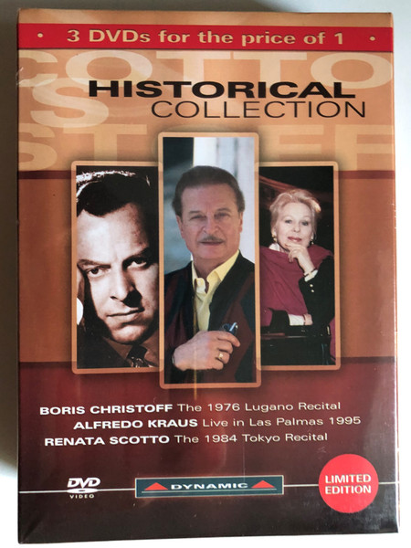 Historical Collection 3 DVD Set / Orchestra of Italian Switzerland Bruno Amaducci, conductor / Philharmonic Orchestra of Gran Canaria José Collado, driver / Extras: The mad scene from Lucia di Lammermoor (September 1967) / DVD (8007144336837)