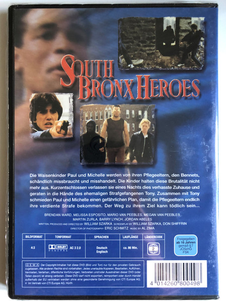 South Bronx Heroes  FAHR ZUR HÖLLE UND BIEGE AB NACH SÜDEN!  MARIO VAN PEEBLES  BRENDAN WARD, MELISSA ESPOSITO  DVD Video (4014260800498)
