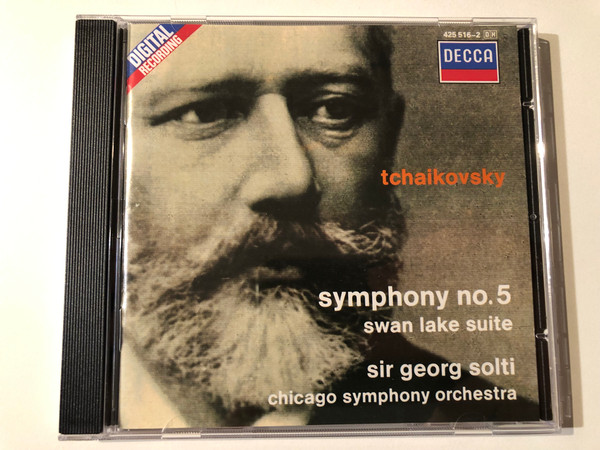 Tchaikovsky: Symphony No.5; Swan Lake Suite - Sir Georg Solti, The Chicago Symphony Orchestra / Decca Audio CD 1989 / 425 516-2