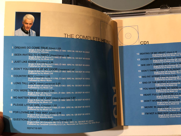 Heinz – The Complete Heinz / Repertoire Records 2x Audio CD 1999 / REP 4718-WR