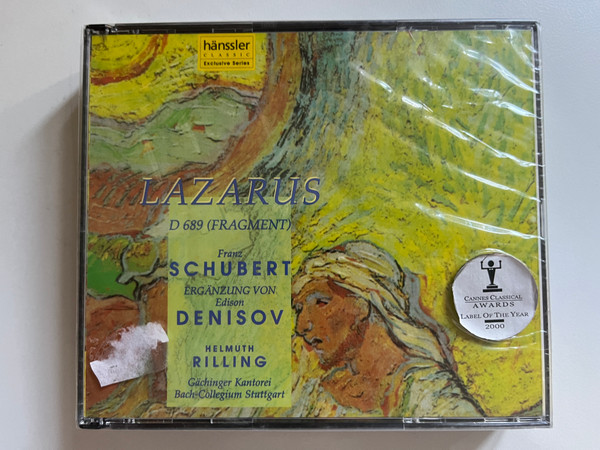 Franz Schubert: Lazarus, D 689 - Erganzung Von Edison Denisov, Helmuth Rilling, Gachinger Kantorei, Bach-Collegium Stuttgart / hanssler classic 2x Audio CD 1996 / CD 98.111