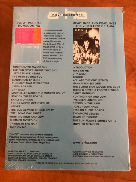 A-Ha - Live At Vallhall - Homecoming 2 DVD Set / THE VIDEO HITS OF A-HA / Extra material, including documentation of their seven years apart, interviews, unreleased live footage / Two sell-out shows at Oslo's new football arena: Vallhall / DVD (5051011787522)