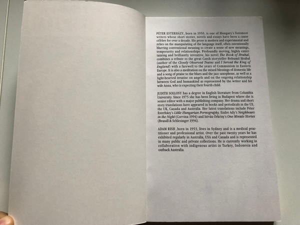 THE BOOK OF HRABAL - PETER ESTERHÁZY  BRANDL & SCHLESINGER  McPherson's Printing Group, 2004  Paperback (9780646204727)