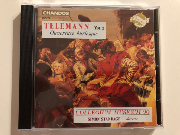 Telemann Vol.2: Ouverture Burlesque - Collegium Musicum 90, Simon Standage (director) / Chandos Audio CD 1991 / CHAN 0512